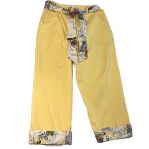 Yellow Capri Pants Large